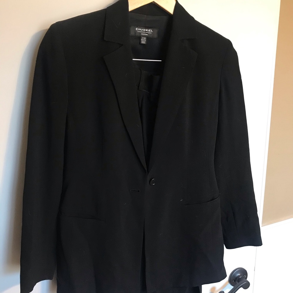 Emanuel Ungaro Black Petite Pant Suit